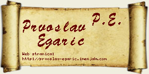 Prvoslav Egarić vizit kartica